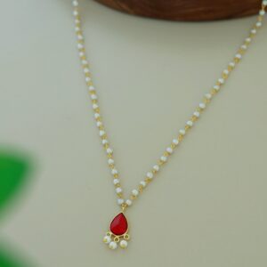 Carly Pearl Drop Glossy Neckpiece