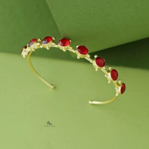 Camillia Golden Glossy Stone Bangle