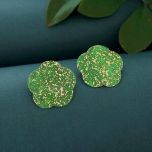 Layla Flower Hand Painted Glittery Earring