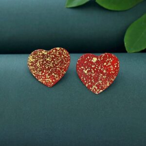 Zea Love Hand Painted Glittery Earring