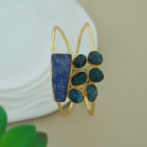 Talita 2 Layer Raw Stone Bangle