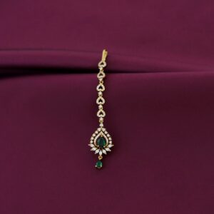 Bhagirathi AD Stone Heart Drop Tikka