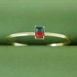 Golden Rectangle Ametrine Glossy Bangle