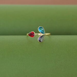 Medora Golden Glossy Ring