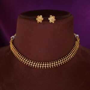 Dritika Golden Ball Choker With Stud