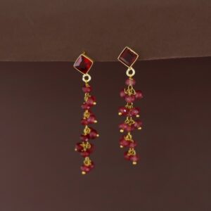 Hanita Diamond Glossy Bunch Beaded Earring