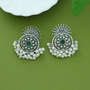 Halima Antique Flower Cluster Pearl Earring