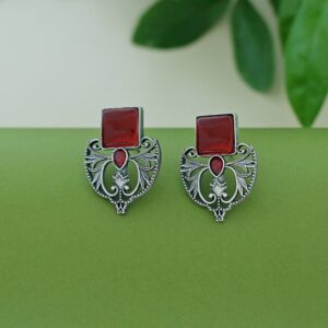 Keziah Antique Square Glossy Earring