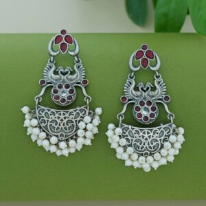 Dana Dual Mayura Cluster Pearl Earring