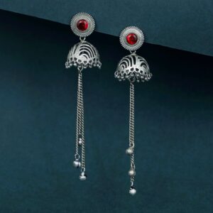 Rana Glossy Long Hanging Ghungroo Jhumka