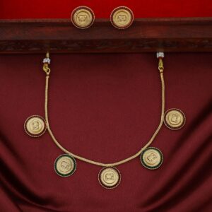 Yashaswini 5 Circle Airavat Short Neckpiece With Earring