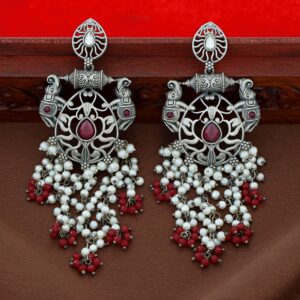 Nina Twin Airavat Hanging Bunch Pearl Earring