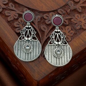 Zillah Glossy Antique Circle Earring
