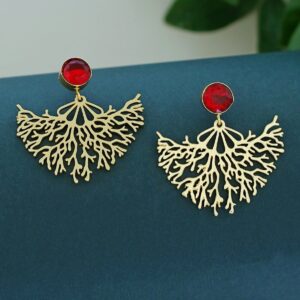 Fariha Rootsa Golden Glossy Earring