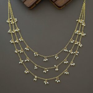 Nataliya 3 Layer Pearl Neckpiece