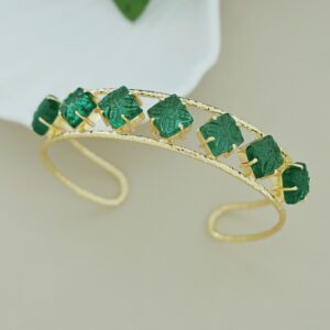 Adonai Textured Carved 7 Diamond Bangle