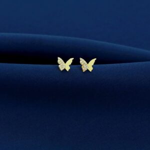Adhara Golden Butterfly Stud