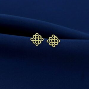 Amana Golden Infinity Knot Stud