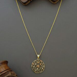 Keima Golden Circle Pendant Neckpiece