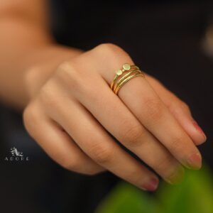 Aadhya Golden Spiral Ring