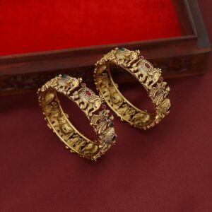 Indrakshi Gajavanthi Wedding Bangle (Set Of 2)