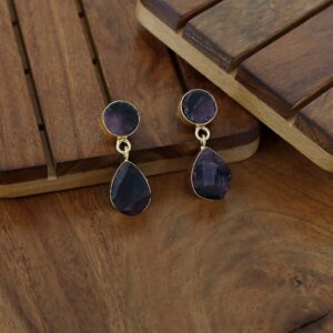 Circle And Drop Earring