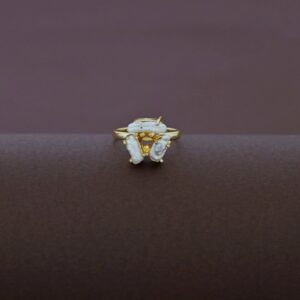 Golden Tri Real Baroque Ring