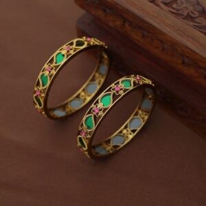 Devarati Mango Stone Bangle (Set Of 2)