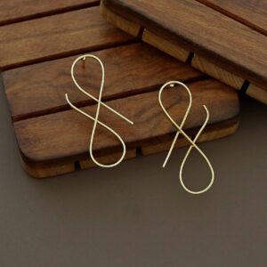 Emi Golden Ribbon Earring