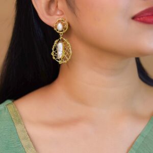 Dual Baroque Handmade Earring