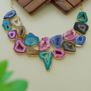 Multicolour Nerea Agate Neckpiece