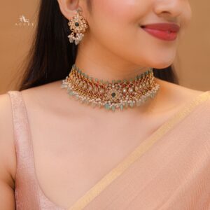 Kanha Kundan Bridal Choker With Earring