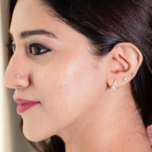 Silver Leafy Earring - 925 Sterling Silver