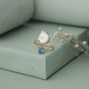 Textured Baroque + Round Glossy Ring