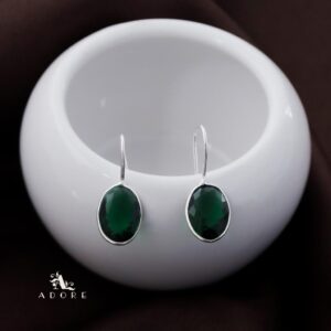 Cercel Silver Oval Drops