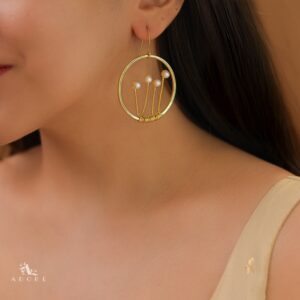 Haven Golden Circle Wire Pearl Drop