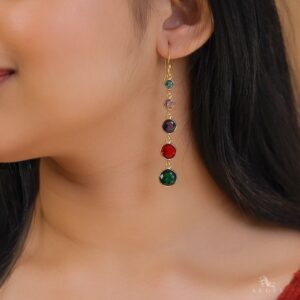 Golden Circle Multicolour Glossy Stone Drop