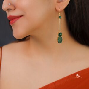 Shila Pendulam Druzy + Glossy Stone Drop