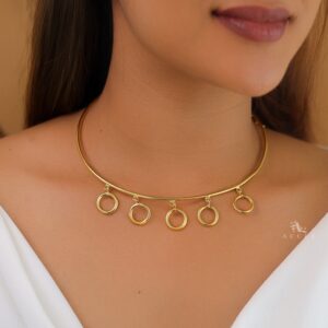 Gargi Golden Circle Hanging Neck Cuff