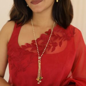Kiara Pearl Simple Chain Ghunguroo Neckpiece