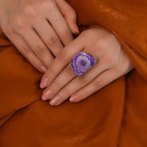 Cecilia Half Circle Agate Ring