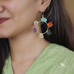 Golden 6 Raw Stone Chakra Drop