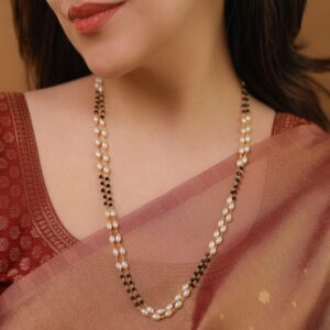 Kaami 2 Layer Rice Pearl Beaded Neckpiece
