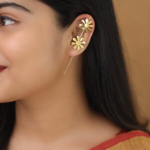 Nidhiha Golden Ear-Cuff (Set Of 2)