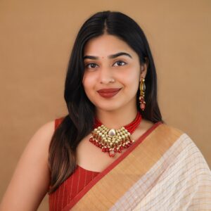 Rudie Kundan Neckpiece With Earring + Tikka