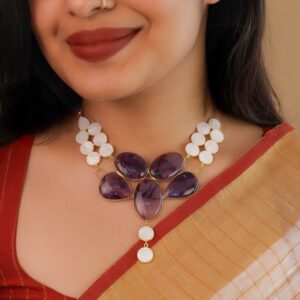 Briana MOP + Natural Stone Neckpiece