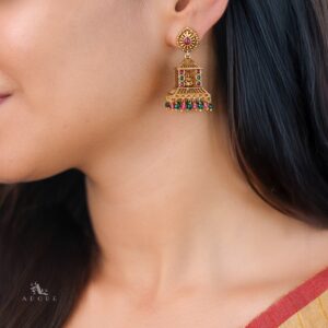 Dhyana Devi Temple Prathishta Beaded Jhumka