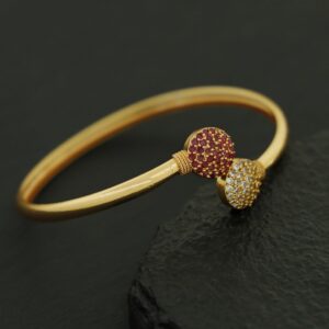 Maitreyi Dual Circle Stone Bangle