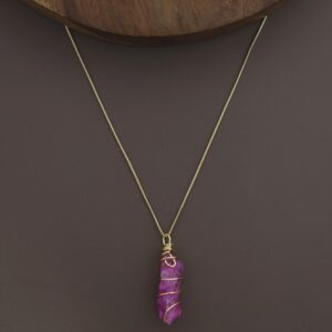 Zinnia Binded Dyed Stone Neckpiece