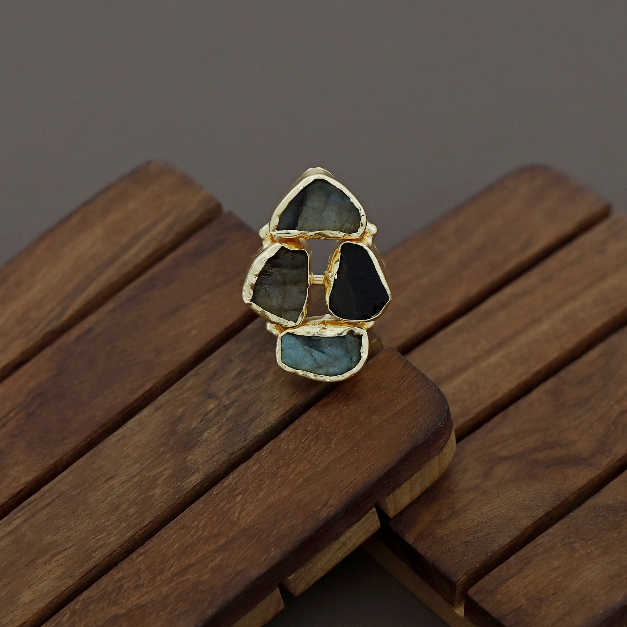 4 Raw Stone Ring (Adjustable) - Image 14